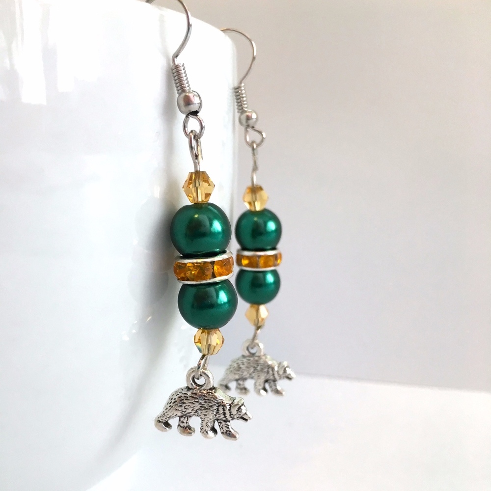 Baylor University BEARS Handmade Earrings *NEW*